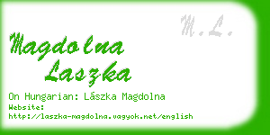 magdolna laszka business card